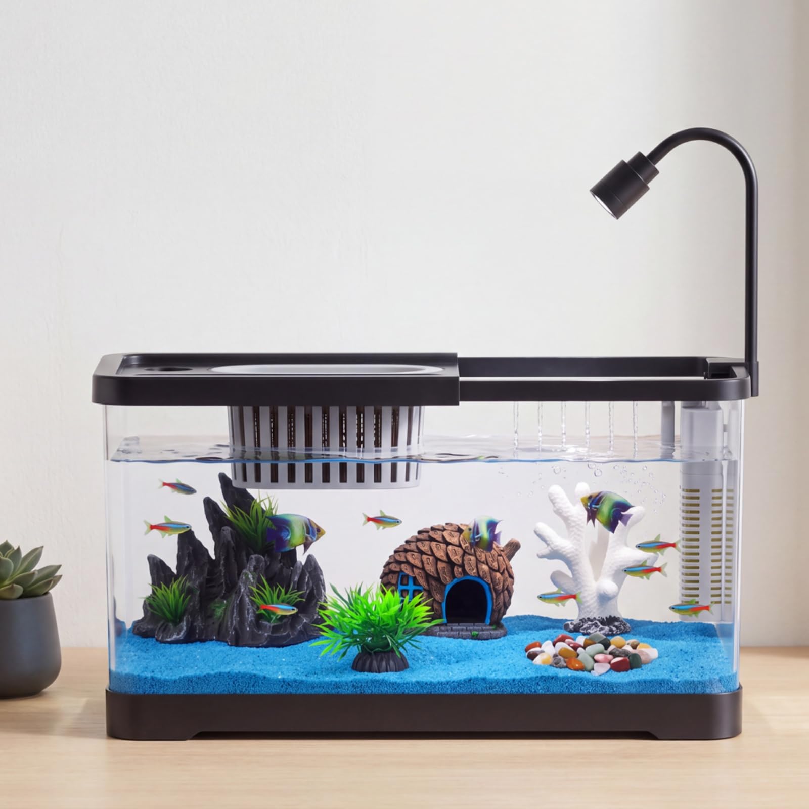 Betta Fish Tank - Kit Pemula Akuarium Ikan Dengan Filter