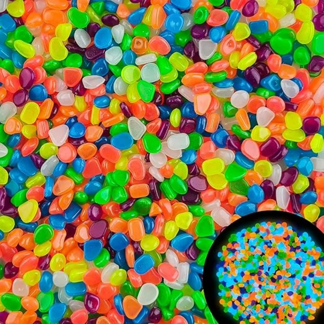 Fish Tank Gravel - 500 Buah Kerikil Taman Menyala Dalam
