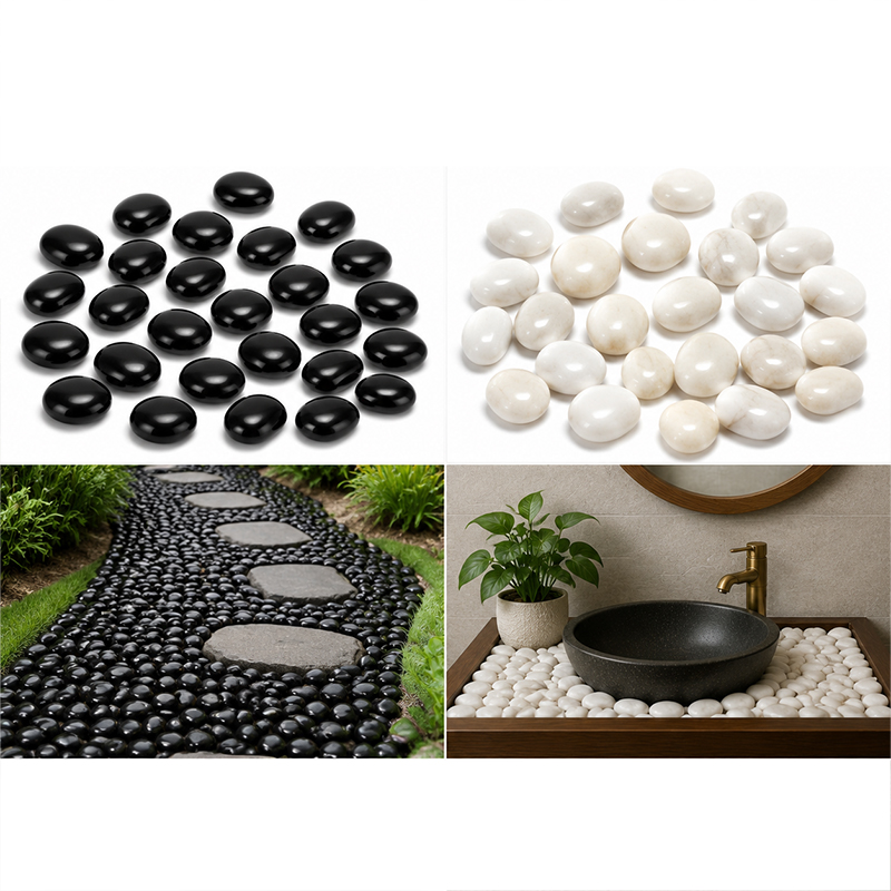 Batu Sungai Poles Putih & Hita - Fish Tank Gravel ulasan dan harga