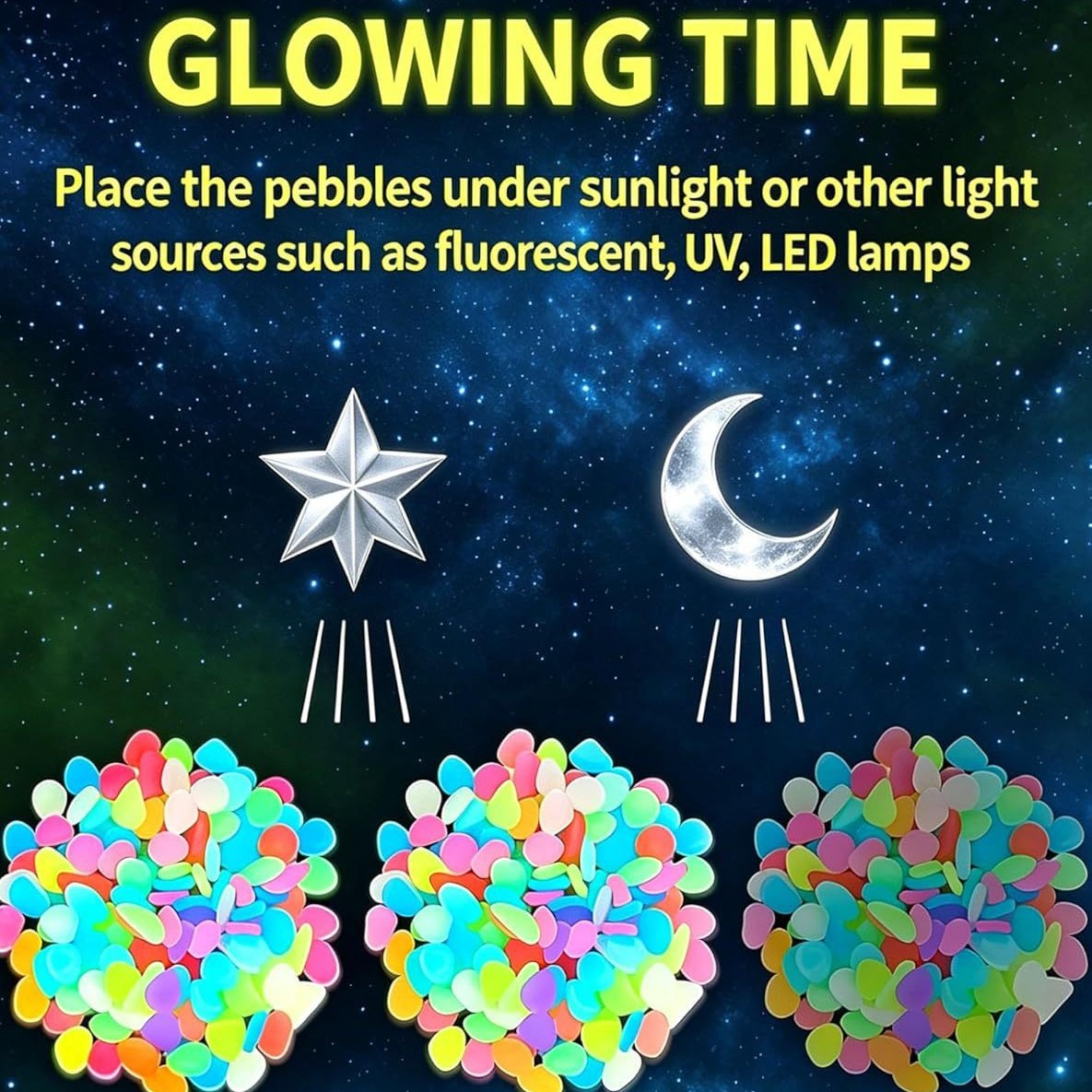 Batu Taman Bercahaya Warna-war - Aquarium Light ulasan dan harga