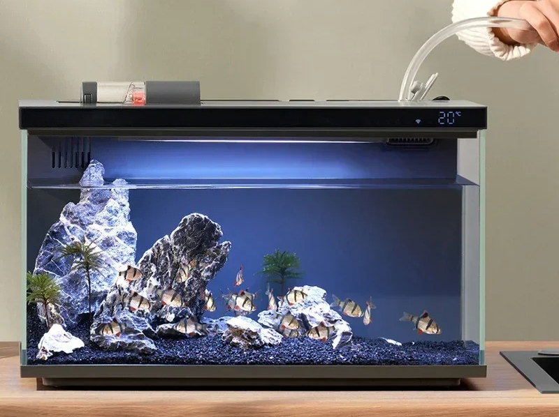 Dengan Aplikasi Mijia, Sistem  - Xiaomi Aquarium Fish Tank ulasan dan harga