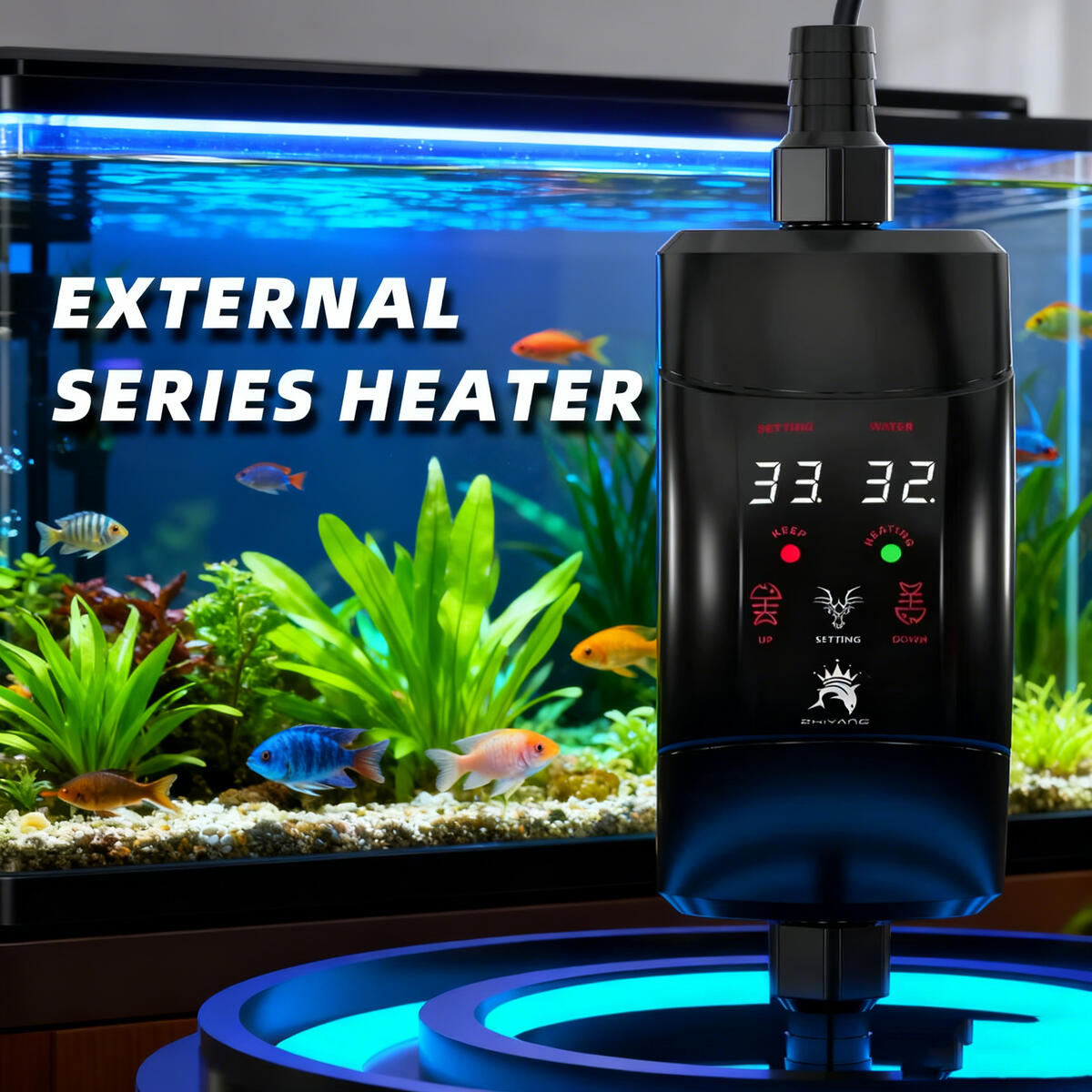 Termostat otomatis, tongkat pe - Fish Tank Heater ulasan dan harga