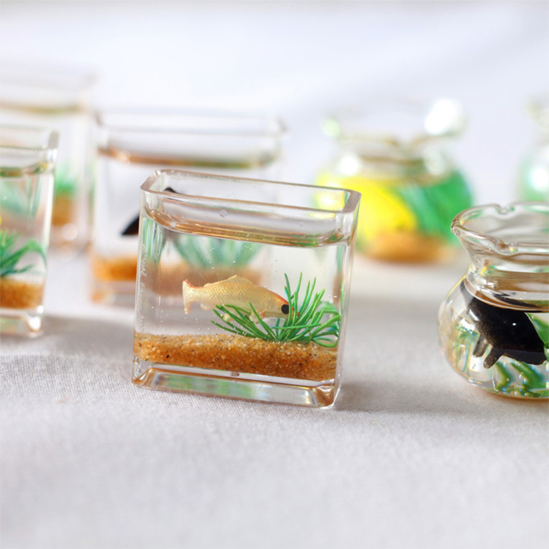 Ornamen Rumah, Rumah Boneka, M - Fish Aquarium Home ulasan dan harga
