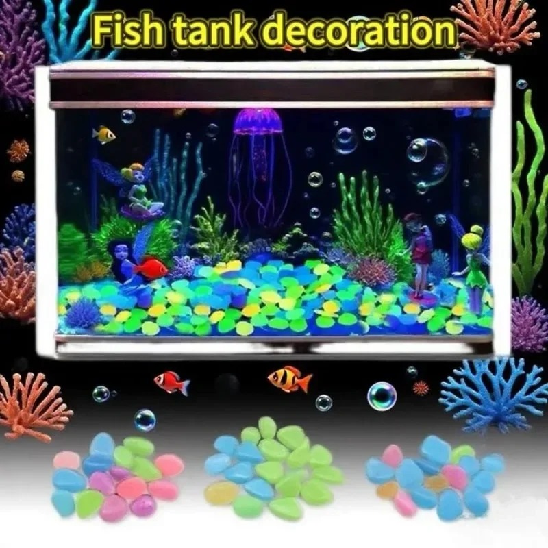 100-1000PCS Batu Bercahaya unt - Fish Tank Gravel ulasan dan harga